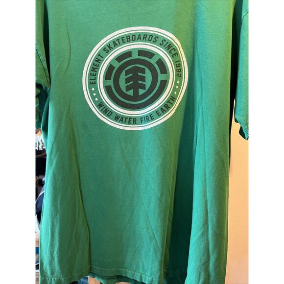 Element Skateboarding Vintage Men’s L Green Short Sleeve Cotton T-shirt - Picture 6 of 16